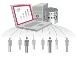 illustration of computers and avators